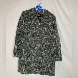 Adrienne Vittadini long tweed coat size4 lined, front pockets